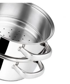 Vinod Cookware Vinod Stainless Steel 2 Tier Steamer With Lid (Induction Friendly) Cookware