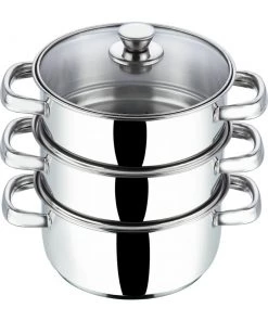 Vinod Cookware Vinod Stainless Steel 3 Tier Steamer Set (Induction Friendly) Cookware