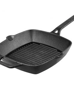 Vinod Cookware Vinod Legacy Pre - Seasoned Cast Iron Square Griddle - 24 Cm (Induction Friendly)