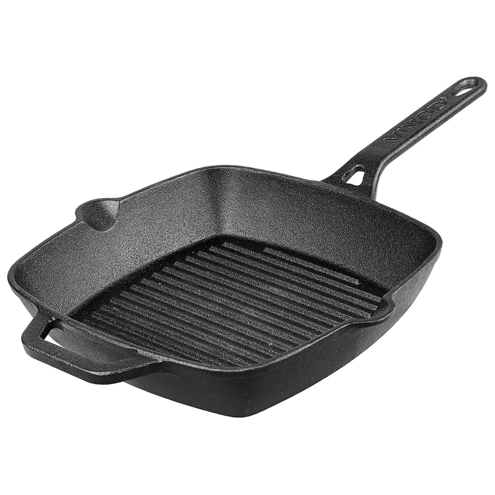 Vinod Cookware Vinod Legacy Pre - Seasoned Cast Iron Square Griddle - 24 Cm (Induction Friendly) 4 Vinod Cookware Vinod Legacy Pre - Seasoned Cast Iron Square Griddle - 24 Cm (Induction Friendly)