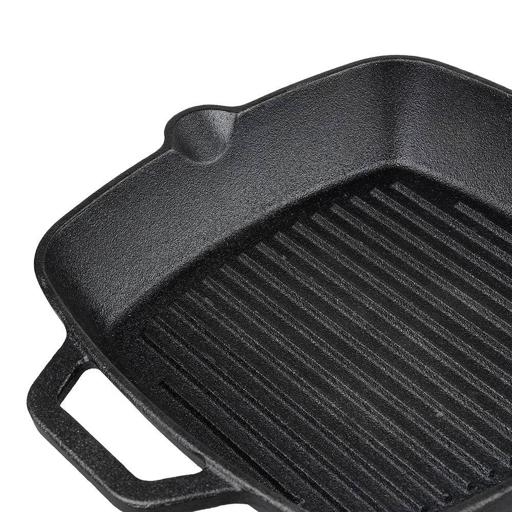 Vinod Cookware Vinod Legacy Pre - Seasoned Cast Iron Square Griddle - 24 Cm (Induction Friendly) 5 Vinod Cookware Vinod Legacy Pre - Seasoned Cast Iron Square Griddle - 24 Cm (Induction Friendly)