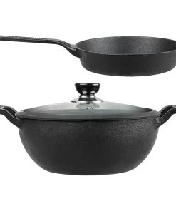 Vinod Cookware Vinod Legacy Pre-Seasoned Cast Iron Combo Set (Induction Friendly) 17 Vinod Cookware Vinod Legacy Pre-Seasoned Cast Iron Combo Set (Induction Friendly)