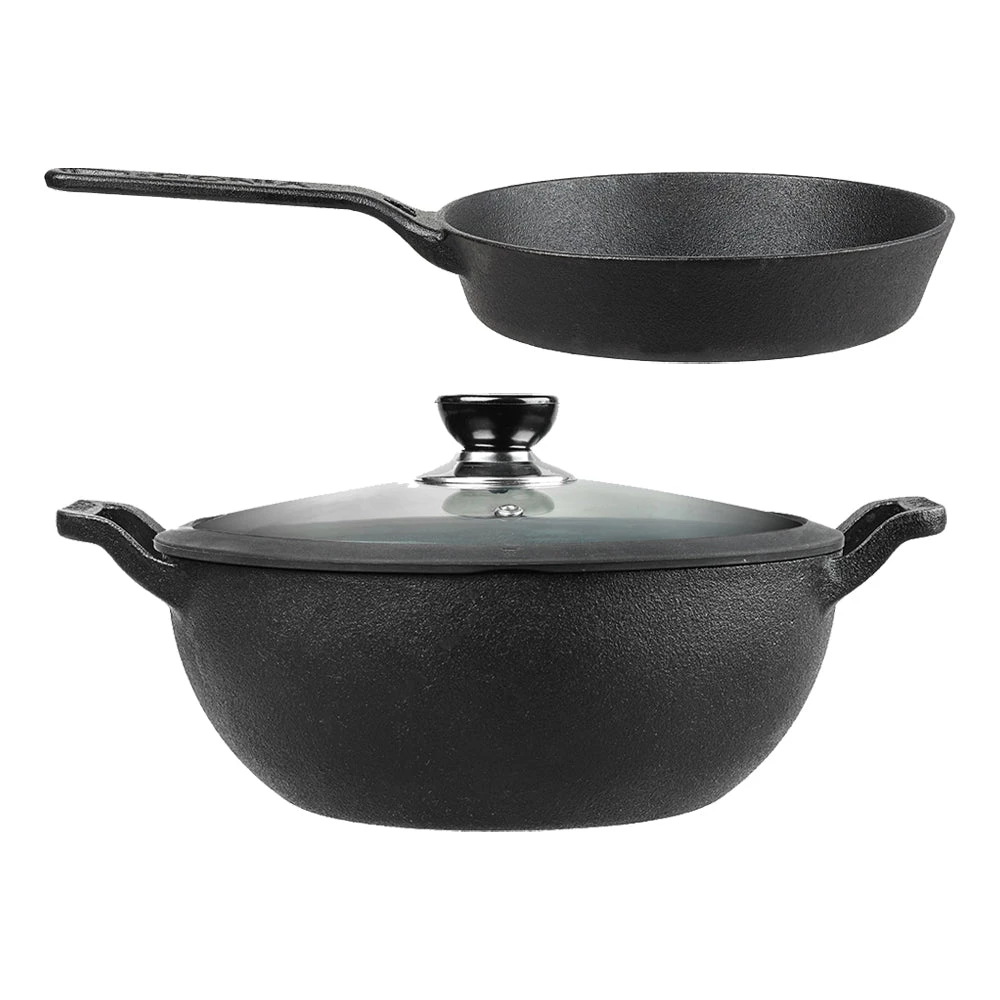 Vinod Cookware Vinod Legacy Pre-Seasoned Cast Iron Combo Set (Induction Friendly) 10 Vinod Cookware Vinod Legacy Pre-Seasoned Cast Iron Combo Set (Induction Friendly)