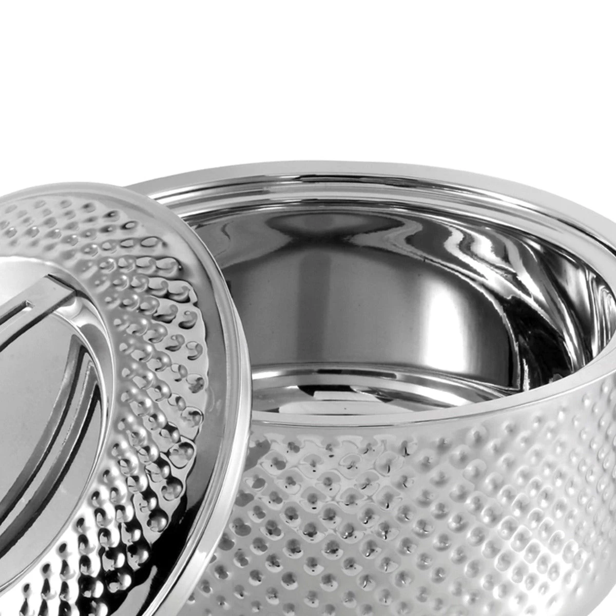 Vinod Cookware Vinod - Kraft Stainless Steel Hammered Casserole 7 Vinod Cookware Vinod - Kraft Stainless Steel Hammered Casserole