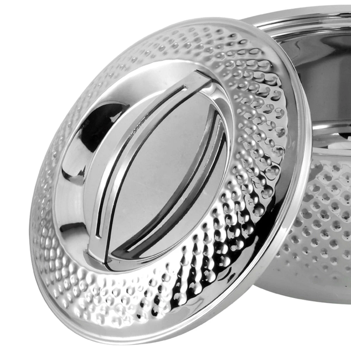 Vinod Cookware Vinod - Kraft Stainless Steel Hammered Casserole 8 Vinod Cookware Vinod - Kraft Stainless Steel Hammered Casserole