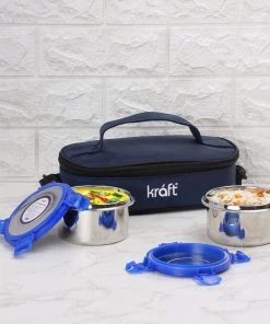 Vinod Cookware Kraft Lunch Box - Multi Container Set Kraft Serveware