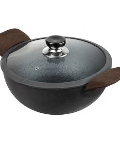 Vinod Cookware Vinod Legacy Pre - Seasoned Cast Iron Kadai