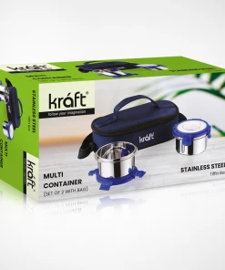 Vinod Cookware Kraft Lunch Box - Multi Container Set Kraft Serveware