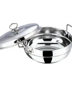 Vinod Cookware Cookware Vinod Stainless Steel Multi Kadai - 26 Cm (Induction Friendly)