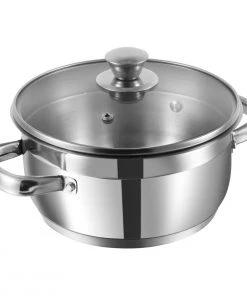 Vinod Cookware Vinod Stainless Steel Two Tone Saucepot With Lid