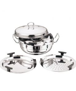 Vinod Cookware Cookware Vinod Stainless Steel Multi Kadai - 26 Cm (Induction Friendly)