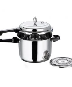 Vinod Cookware Vinod 18/8 Stainless Steel Outer Lid Pressure Cooker