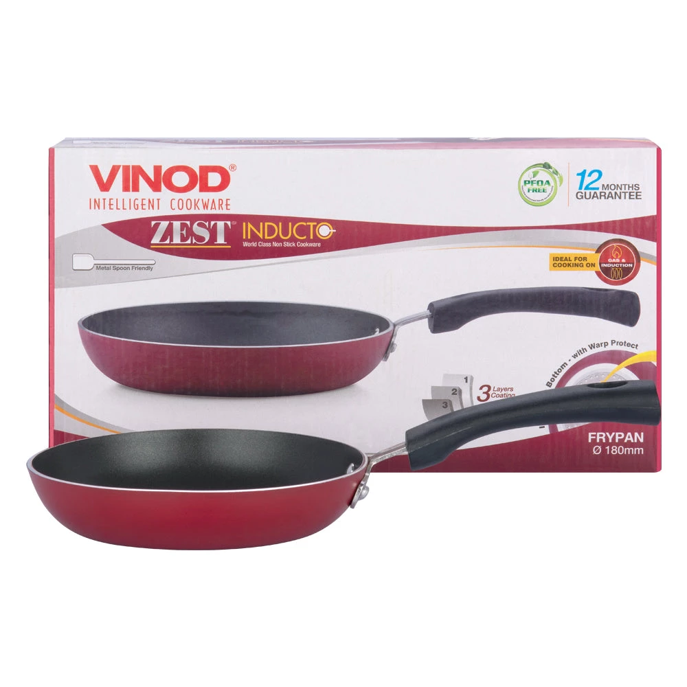 Vinod Cookware Vinod Zest Non Stick Fry Pan (Induction Friendly) Cookware 9 Vinod Cookware Vinod Zest Non Stick Fry Pan (Induction Friendly) Cookware