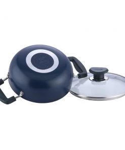 Vinod Cookware Cookware Vinod Zest Non-Stick Deep Kadai With Lid