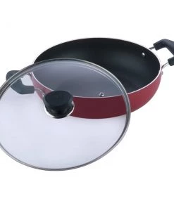 Vinod Cookware Vinod Zest Non Stick Kadai With Lid (Induction Friendly) Cookware