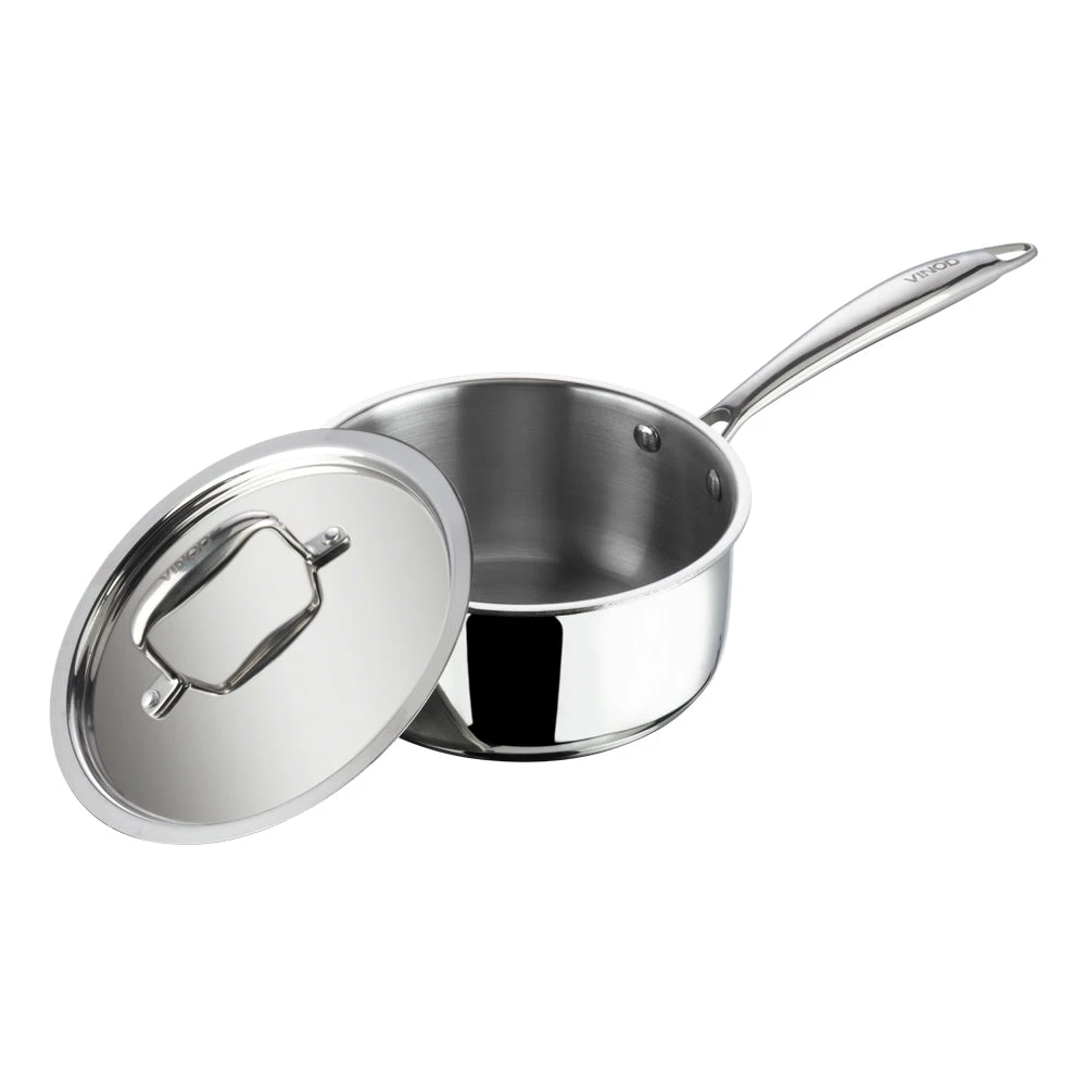 Vinod Cookware Cookware Vinod Platinum Triply Stainless Steel Saucepan With Lid 3 Vinod Cookware Cookware Vinod Platinum Triply Stainless Steel Saucepan With Lid