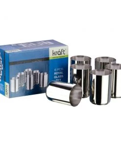 Vinod Cookware Vinod - Kraft Royal Glass Set - 6 Pc Kraft Serveware