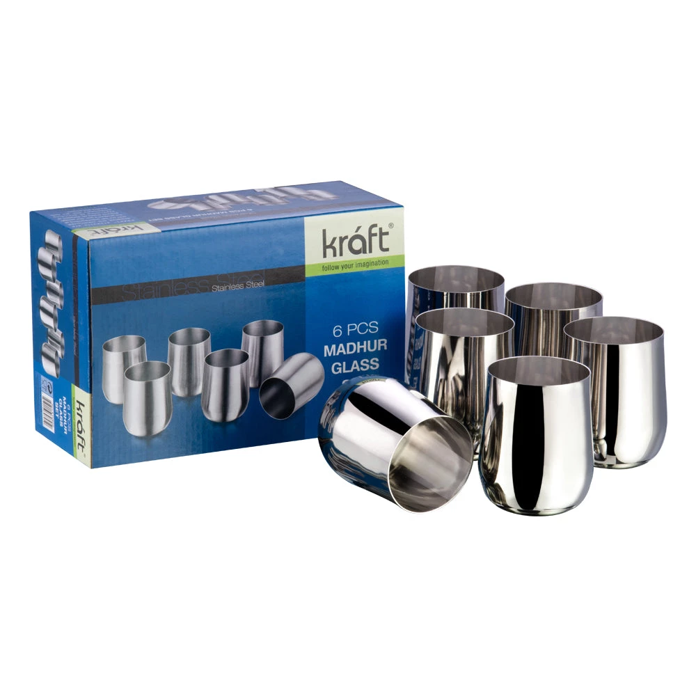 Vinod Cookware Kraft Madhur Glass Set - 6 Pc 8 Vinod Cookware Kraft Madhur Glass Set - 6 Pc