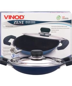Vinod Cookware Vinod Zest Non Stick Appachetty With Lid - 20 Cm 12 Vinod Cookware Vinod Zest Non Stick Appachetty With Lid - 20 Cm