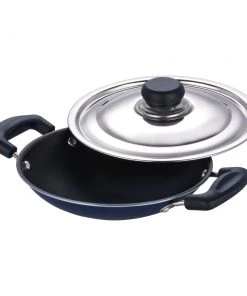 Vinod Cookware Vinod Zest Non Stick Appachetty With Lid - 20 Cm