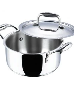 Vinod Cookware Vinod Platinum Triply Stainless Steel Saucepot With Lid (Induction Friendly) Cookware