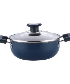 Vinod Cookware Cookware Vinod Zest Non-Stick Deep Kadai With Lid