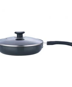Vinod Cookware Vinod Hard Anodised Deep Frypan With Glass Lid - 24 Cm (Induction Friendly)