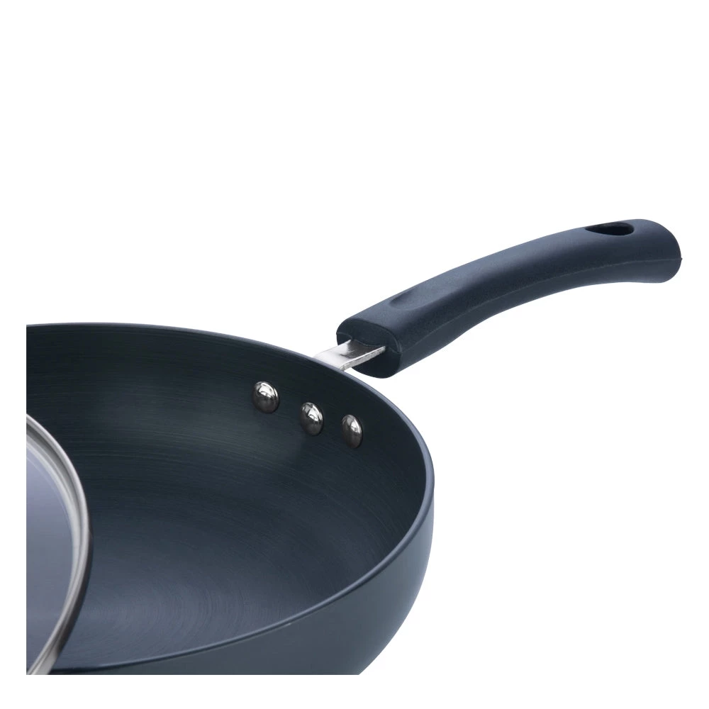 Vinod Cookware Vinod Hard Anodised Deep Frypan With Glass Lid - 24 Cm (Induction Friendly) 5 Vinod Cookware Vinod Hard Anodised Deep Frypan With Glass Lid - 24 Cm (Induction Friendly)