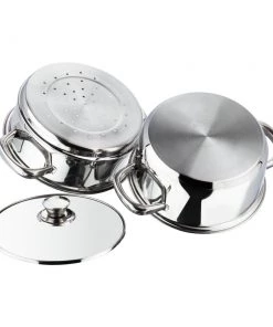 Vinod Cookware Vinod Stainless Steel 2 Tier Steamer With Lid (Induction Friendly) Cookware