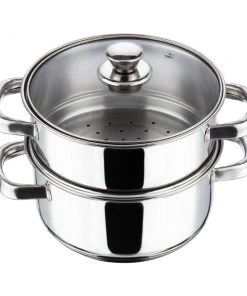 Vinod Cookware Vinod Stainless Steel 2 Tier Steamer With Lid (Induction Friendly) Cookware