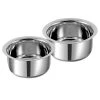 Vinod Cookware Vinod Stainless Steel 2 Pc Capsule Bottom Tope Without Lid -17, 18 Cm 1 Vinod Cookware Vinod Stainless Steel 2 Pc Capsule Bottom Tope Without Lid -17, 18 Cm